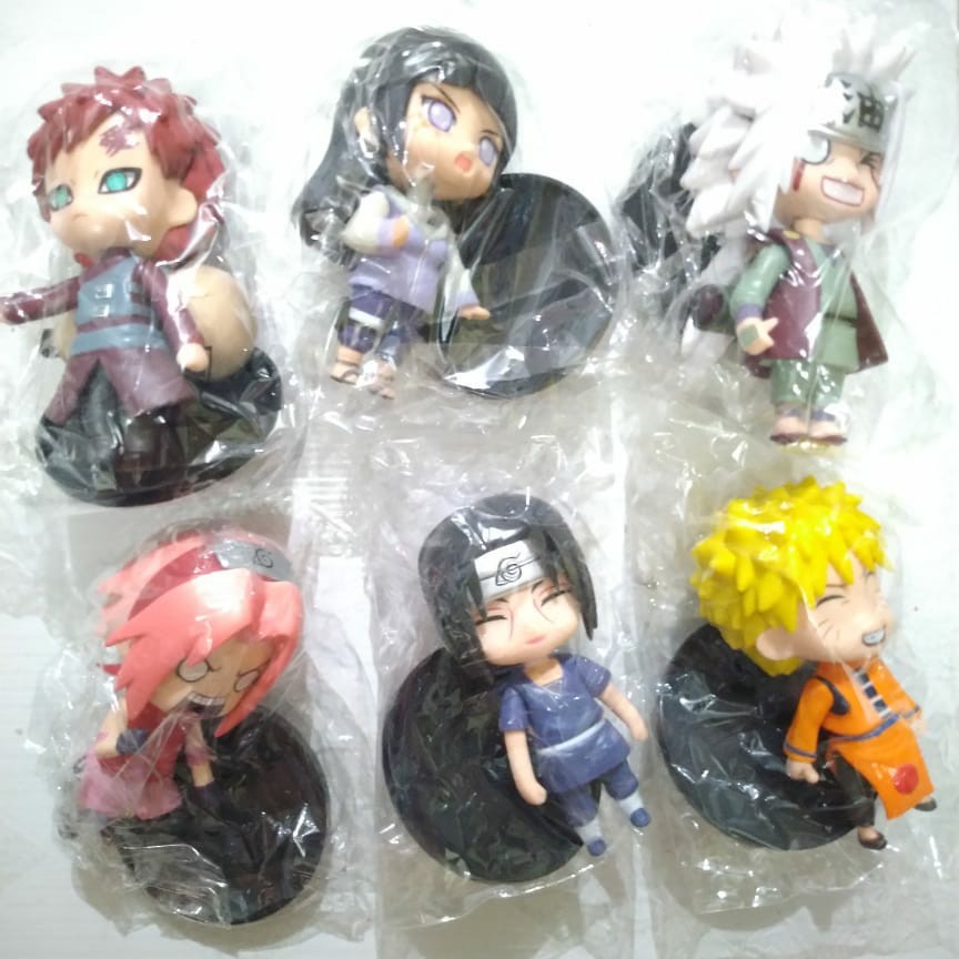 Figure Naruto Set 6 pcs Naruto Kakashi Hinata Jiraiya Sasuke Boruto