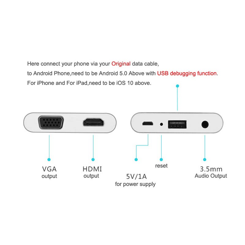 ONTEN OTN-9167 - Digital HDTV Docking for Apple and Android Devices - EZCast untuk Smartphone Tablet Anda