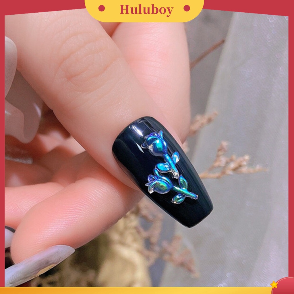 Huluboy Huluboy♡ 30pcs / Set Ornamen Bunga Mawar 3D Bahan Resin Untuk Dekorasi Manicure