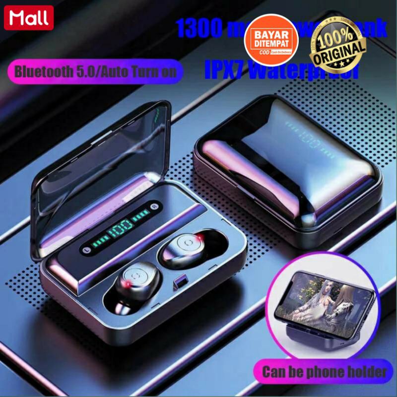 HEADSET EARPHONE WIRELESS BLUETOOTH F9 V 5.0