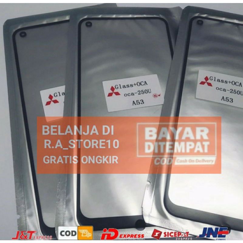 Kaca Lcd + Lem Oca Kering Oppo A32 A33 A53 A54 4G 2020 Realme C17 7i Kaca Depan Kaca Touchscreen Ts 