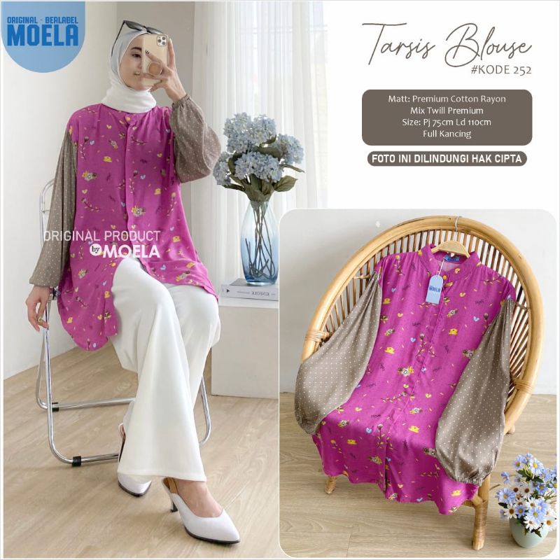 TARSIS BLOUSE LD 110cm // ATASAN WANITA ORIGINAL BERLABEL // BY MOELA-252