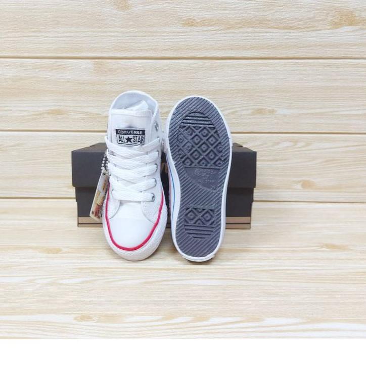 MALL Sepatu Anak Laki | Sepatu Anak Perempuan | Sepatu Anak Converse All Star Hitam Merah Putih Size