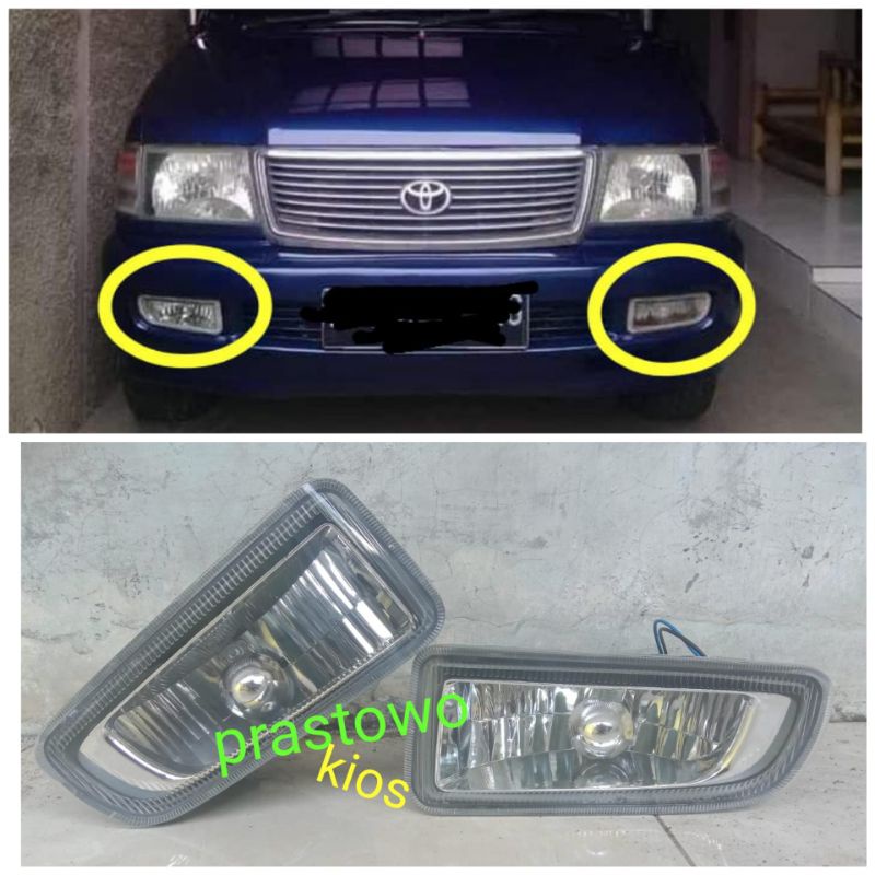 lampu foglamp kabut tembak bemper kijang new kapsul 2000-2002