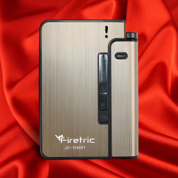 Firetric Kotak Rokok Plus Slot Korek Api Keren JD-YH001/Tempat Rokok/Wadah Roko/Case Cerutu