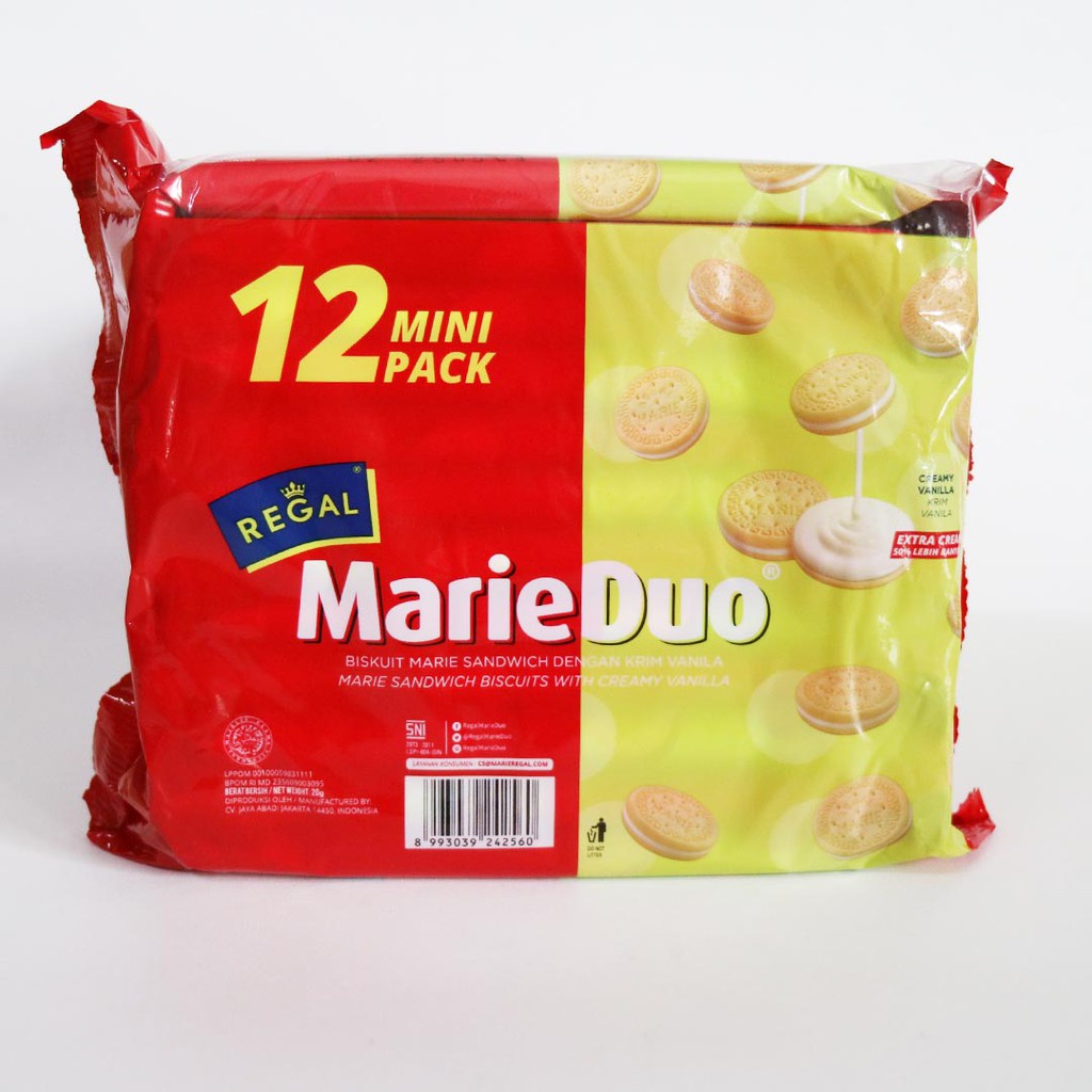 

Regal marie duo creamy vanilla (12mini pack) 20g