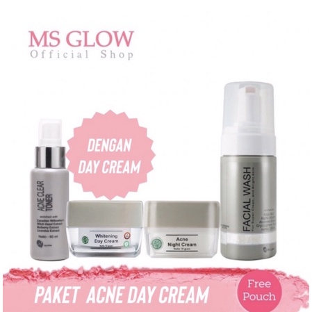 MS GLOW WHITENING PAKET WAJAH , LUMINOUS , ACNE , ULTIMATE, DAY CREAM, NIGHT CREAM, FACE WASH, TONER