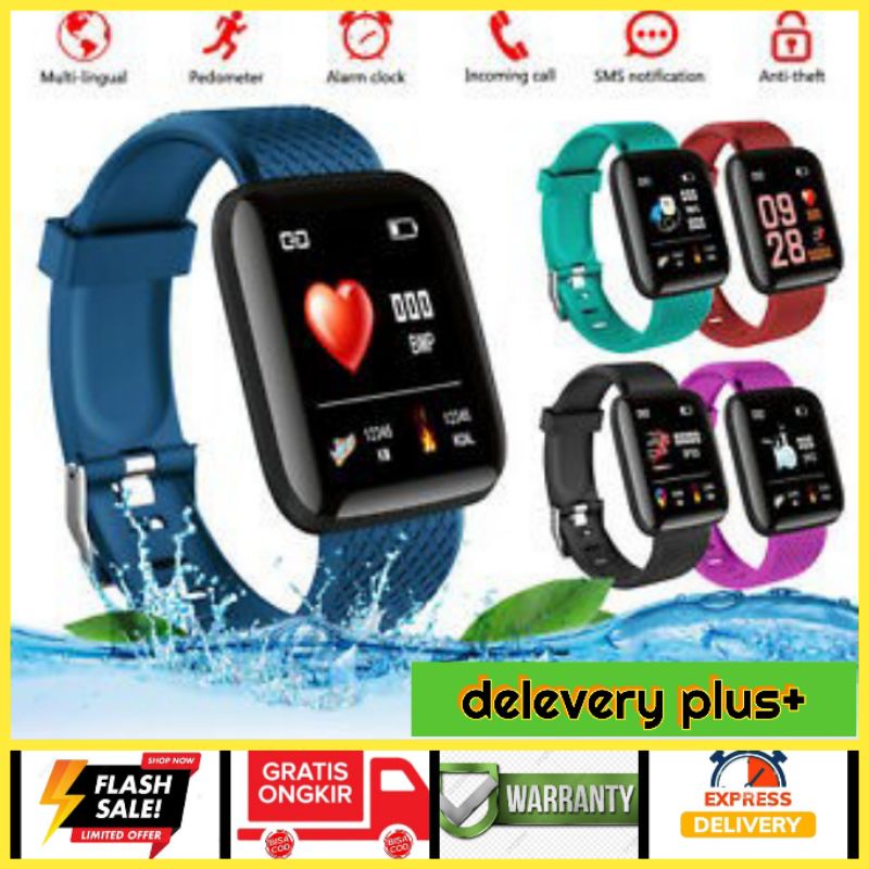 Smartwatch id 116 plus Smart Band Fitnnes Sports Water proof