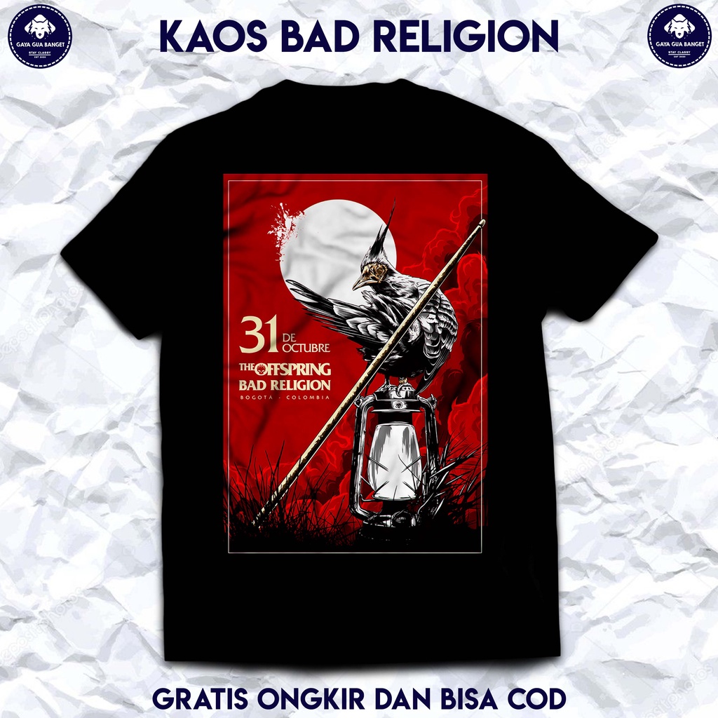 Bad Religion Kaos Musik Band Rock. Kaos Band Bad Religion Original. Kaos Band Distro Bad Religion.
