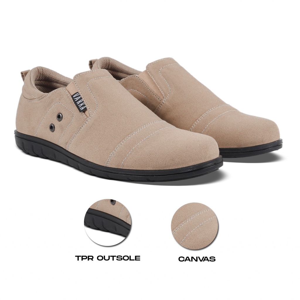 Sepatu Slip On Pria V 4468  Model Terbaru Brand Varka Sepatu Casual Santai Jalan Murah Berkualitas