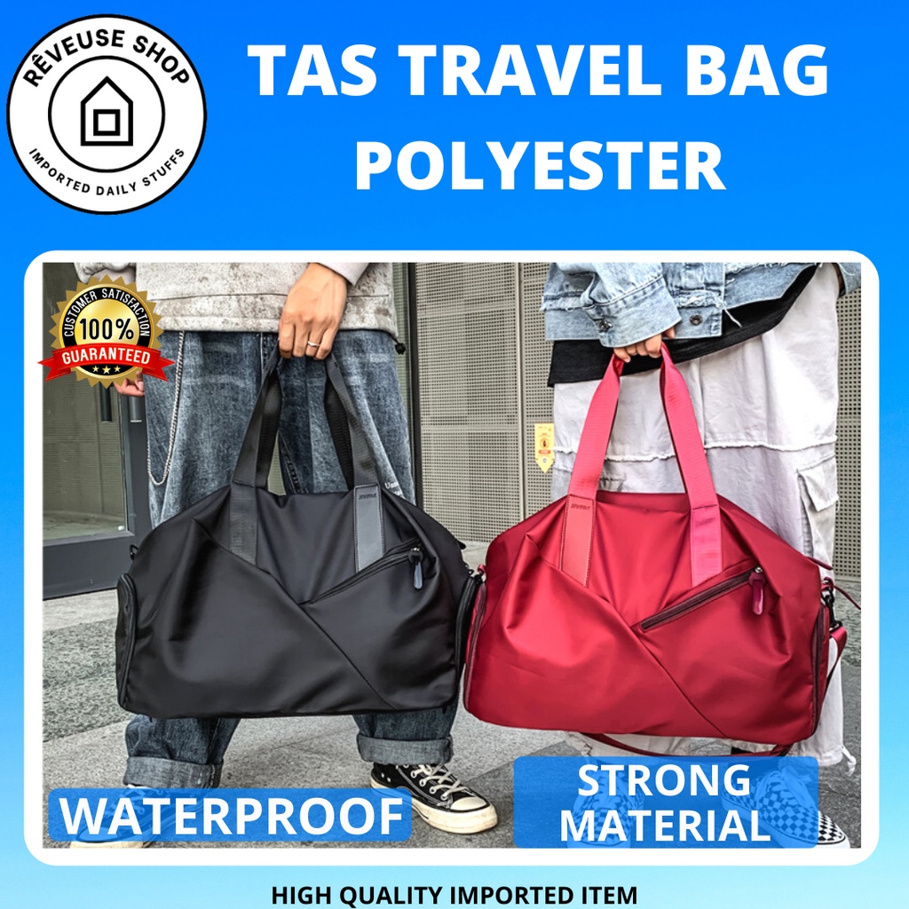 Tas Travel Tas Gym Sport Bag POLYESTER Unisex Pria Wanita Korea