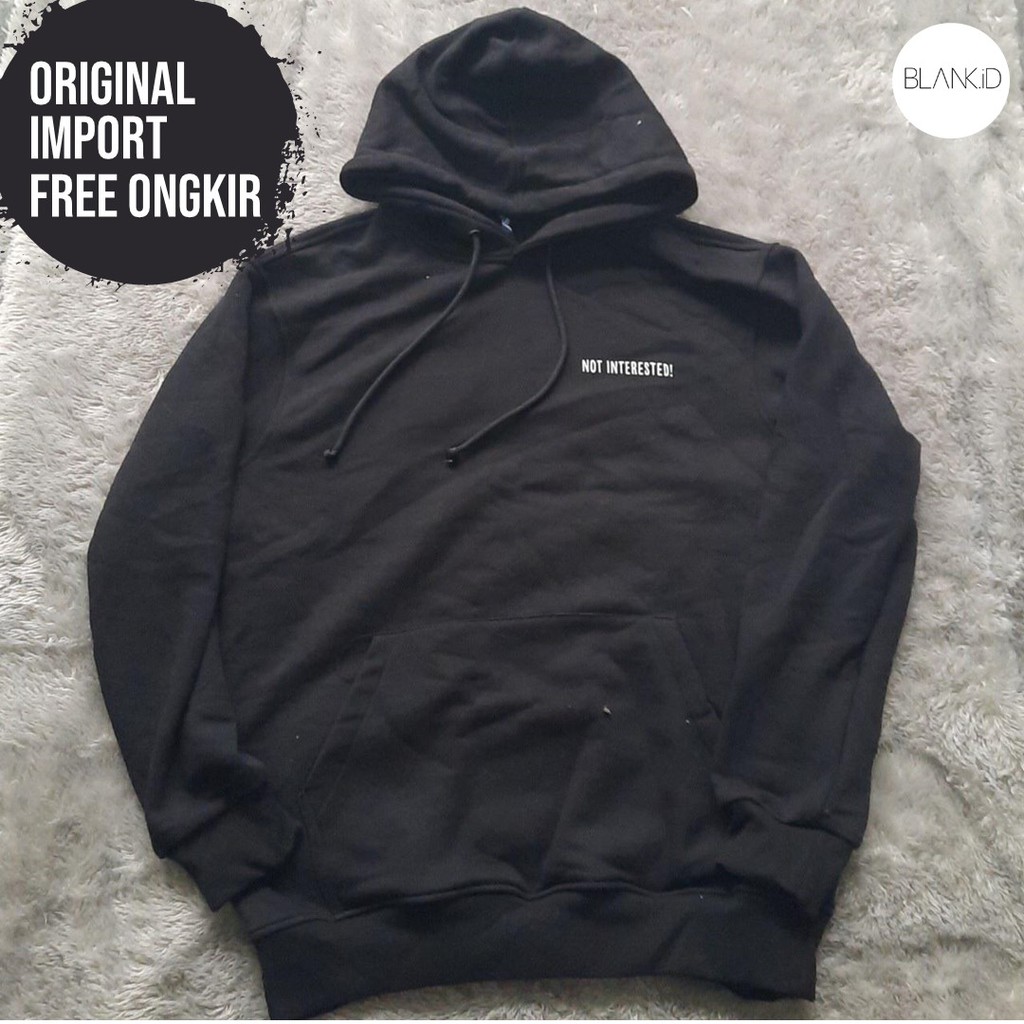 HOODIE H&M NOT INTERESTED ORIGINAL -  HOODIE HnM SIMPSON - HODDIE HnM - HODDIE H&M - JAKET HM