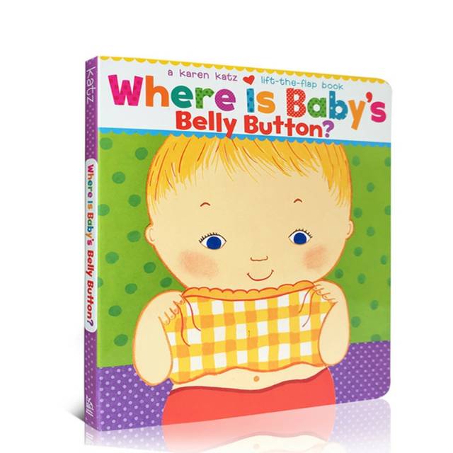 Original Where is baby's belly button/ lift-the-flap/board buku/buku import/buku anak/happychild