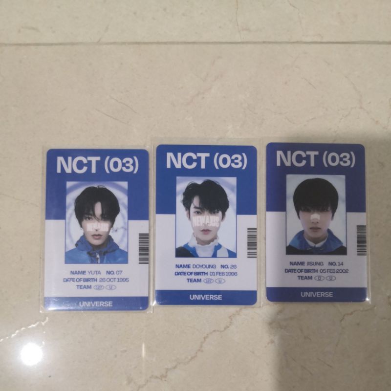 ID CARD UNIVERSE JISUNG, DOYOUNG, YUTA, JAEHYUN