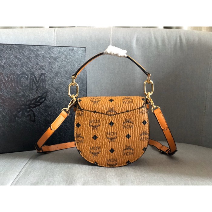 M#M 6218 Mini Patricia Visetos Saddle Bag  Crossbody