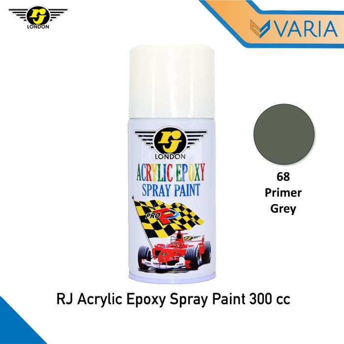 Cat Pylox RJ London Acrylic Epoxy Spray Paint 300 cc Primer Grey 68