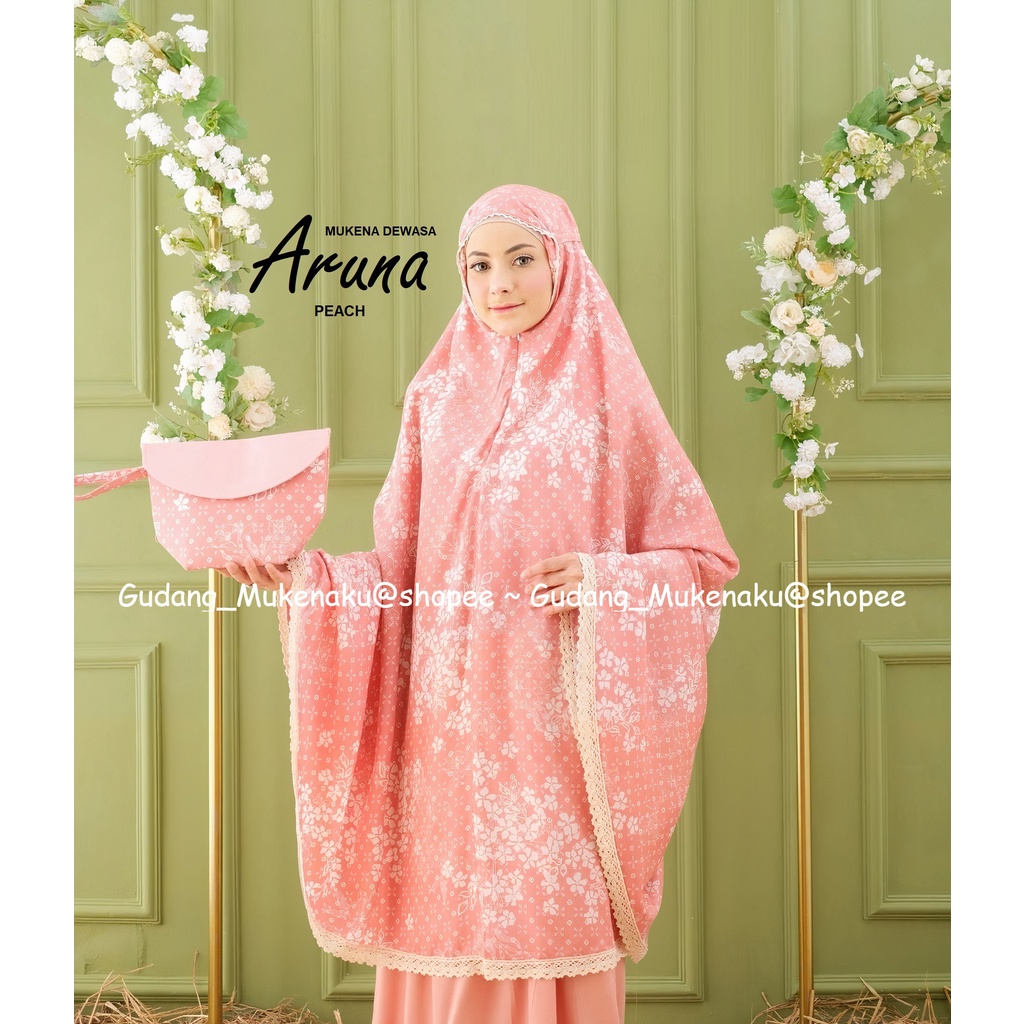 Gudang_Mukenaku Mukena Dewasa Aruna Traveling 2in1 Bahan Rayon Bisa Bayar Ditempat Tujuan COD