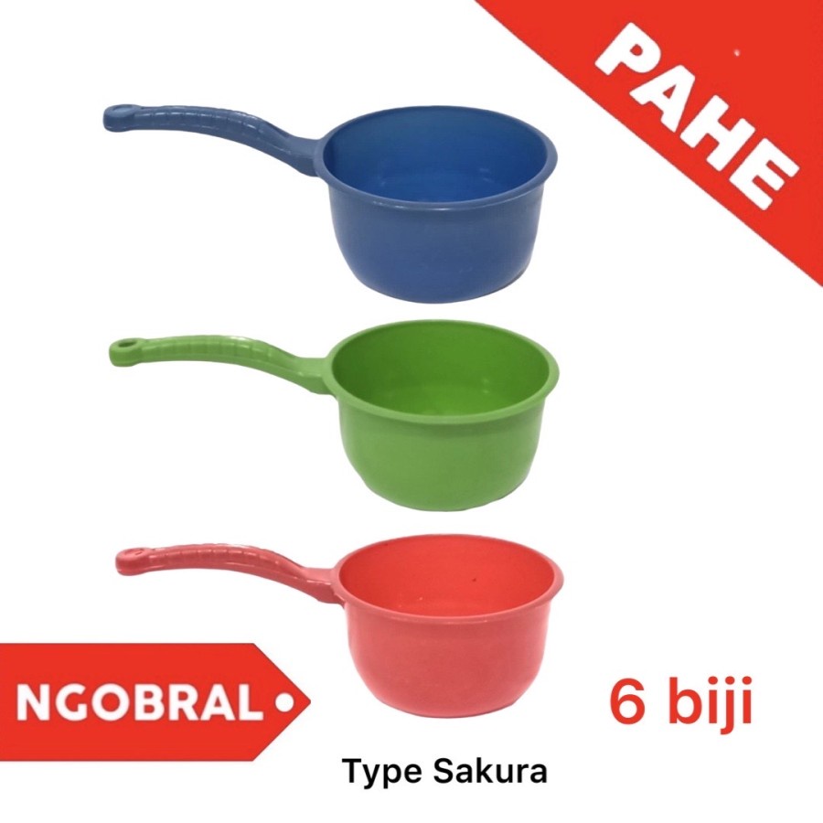 GROSIR 6 PCS GAYUNG MANDI PLASTIK / CIDUK MANDI PLASTIK / GAYUNG AIR