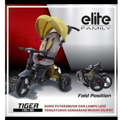 Sepeda Roda Tiga Elite Family Stroller Tiger