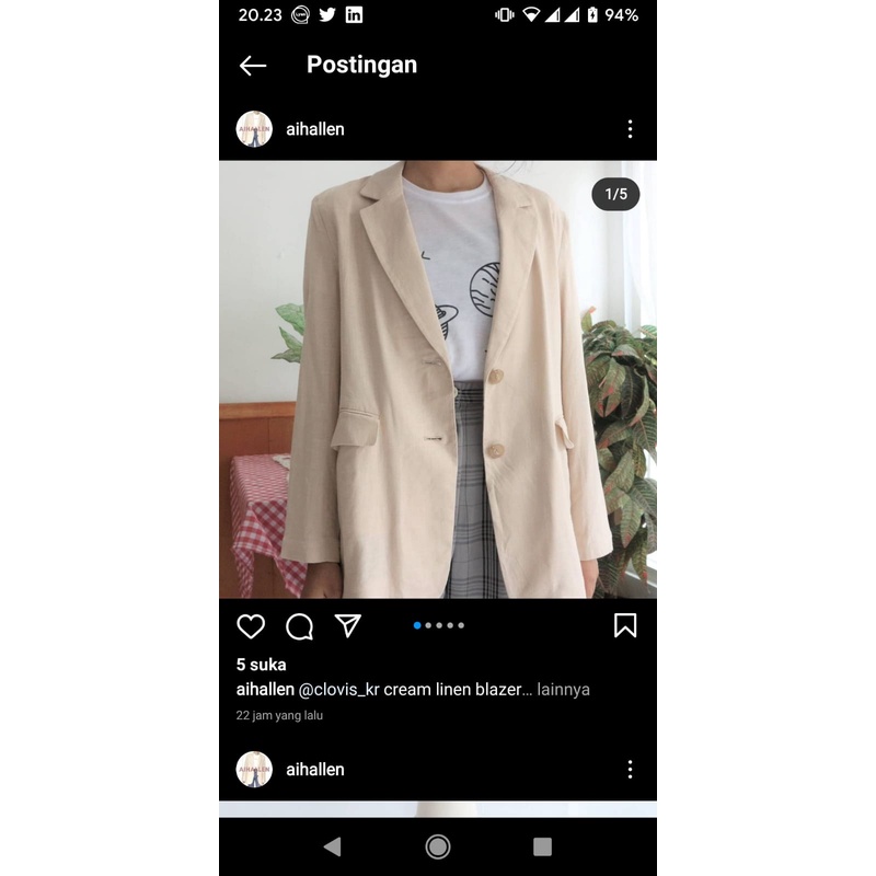 clovis kr cream blazer