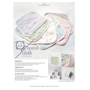 Little Palmerhaus WASHCLOTH BY TERRY PALMER SAPU TANGAN wash cloth BAYI ( 1 PCS ) Washcloth / Sapu Tangan / Palmerhaus /  Baby Waslap / Handuk Cotton Bayi / Washcloth Sapu / Tangan Wash Lap Bayi / Lap Mandi Bayi / Wash Lap Mandi Bayi