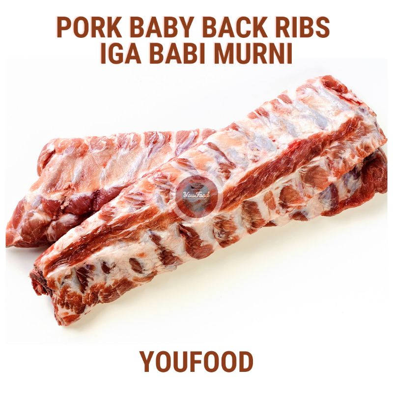 

Daging Babi Iga Murni Baby Back - Pork Baby Back Ribs - Slab / Utuh