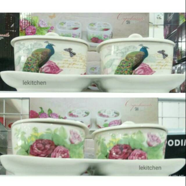 Capodimonte Wadah Bumbu Keramik Set 2