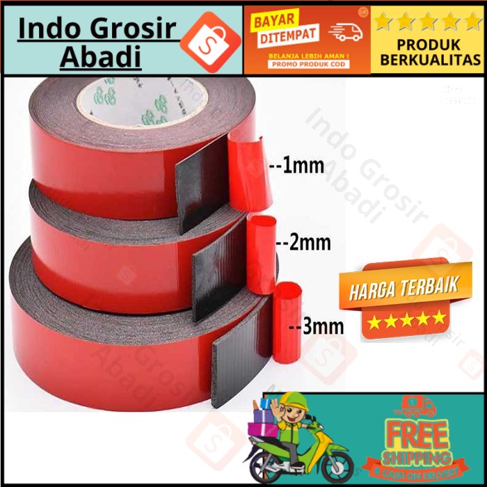 

DOUBLE TAPE ANTI AIR SERBAGUNA TEMPEL DINDING KAYU BESI PLASTIK ALUMUNIUM DOBEL TIP DOBELTIP PEREKAT