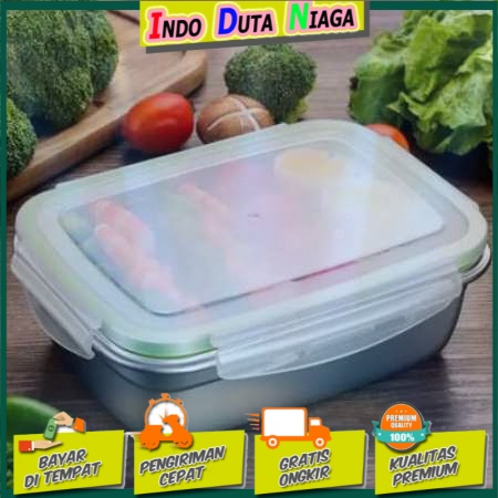 HOMEFAVOR Kotak Makan Bento Lunch Box Stainless Steel - KT046