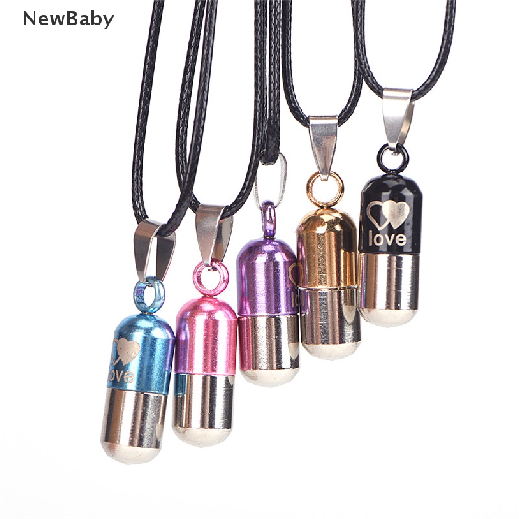 Kalung Liontin Holder Abu Kremasi Bahan Metal Ukuran Mini Untuk Kenangan Bayi