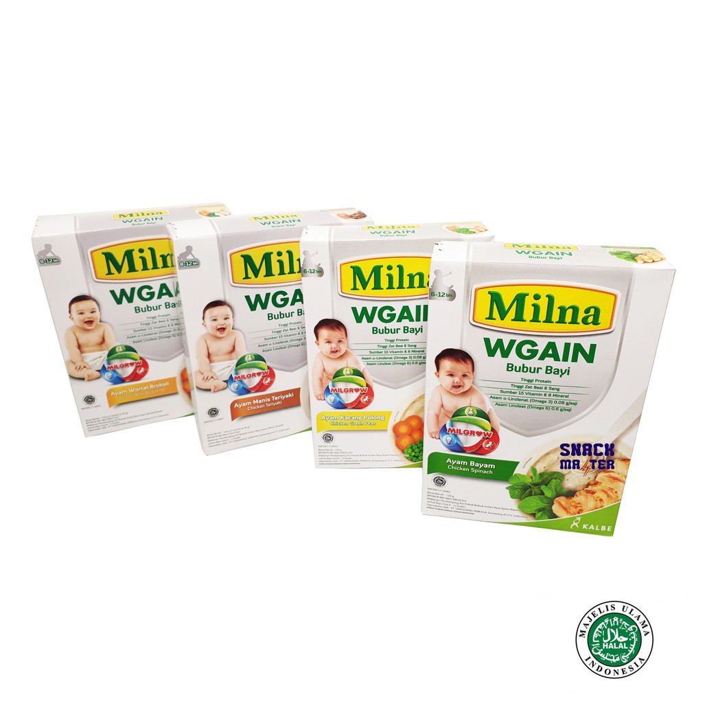 Jual Milna Bubur Bayi Wgain 6m Dan 8m Netto 120 Gr Indonesia Shopee Indonesia