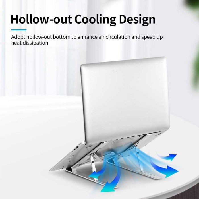 Docooler Laptop Stand Lipat Aluminium Foldable Adjustable 7 Level - N7