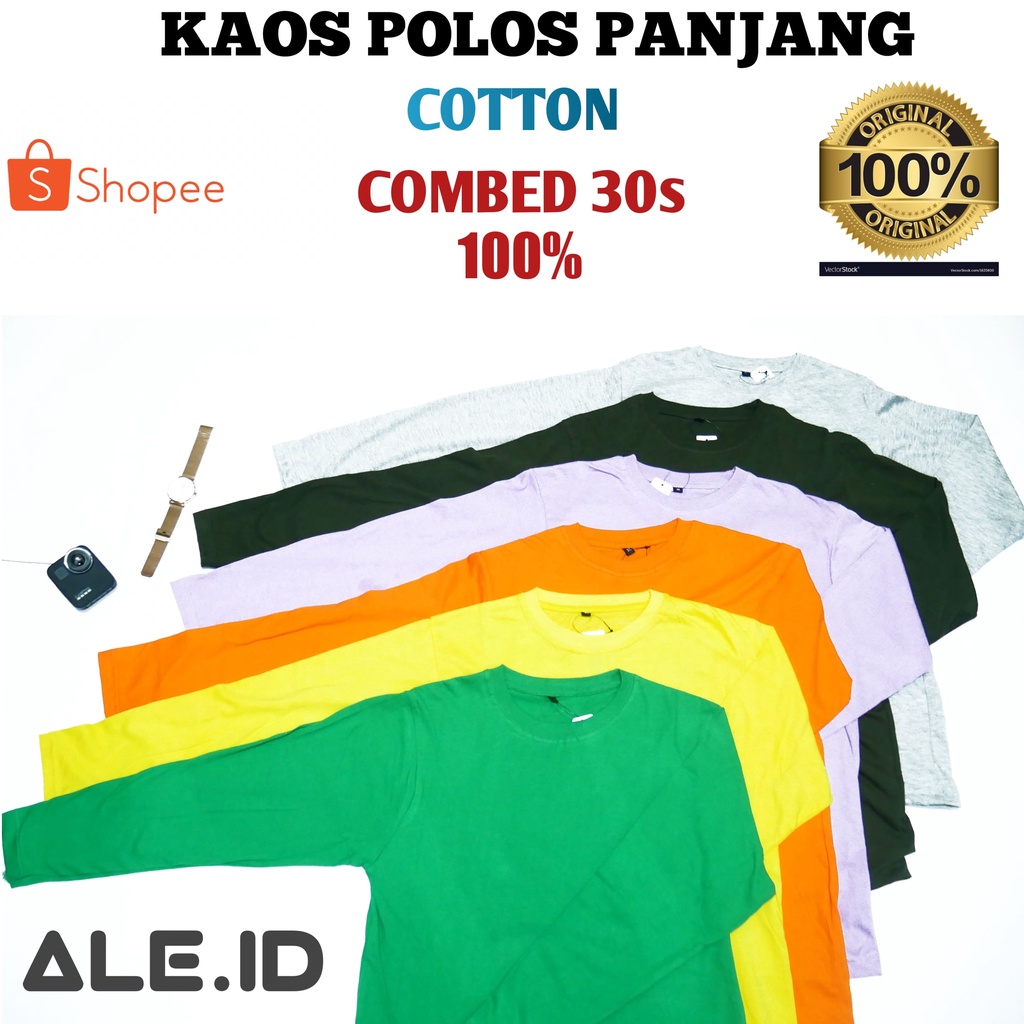 KAOS POLOS LENGAN PANJANG COMBED 30S