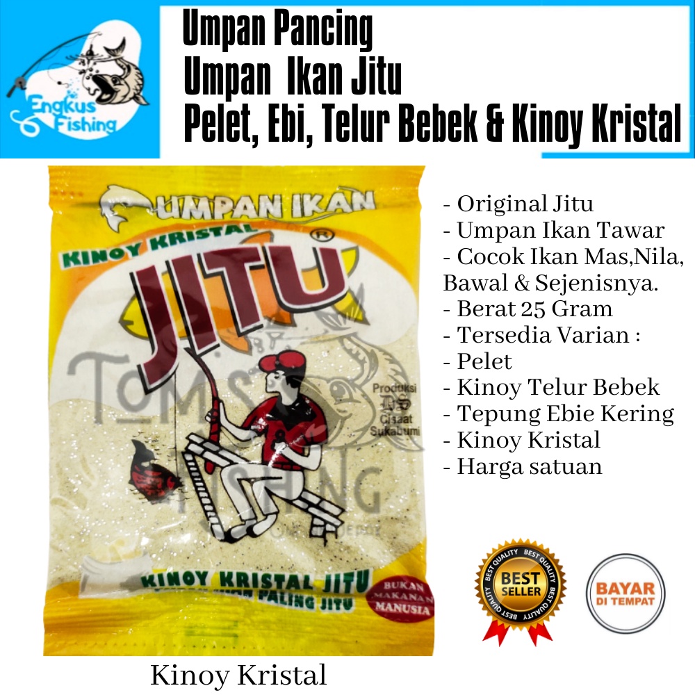 Umpan Pancing Jitu Pelet, Ebi, Kinoy Kristal &amp; Telor Bebek Original Murah - Engkus Fishing