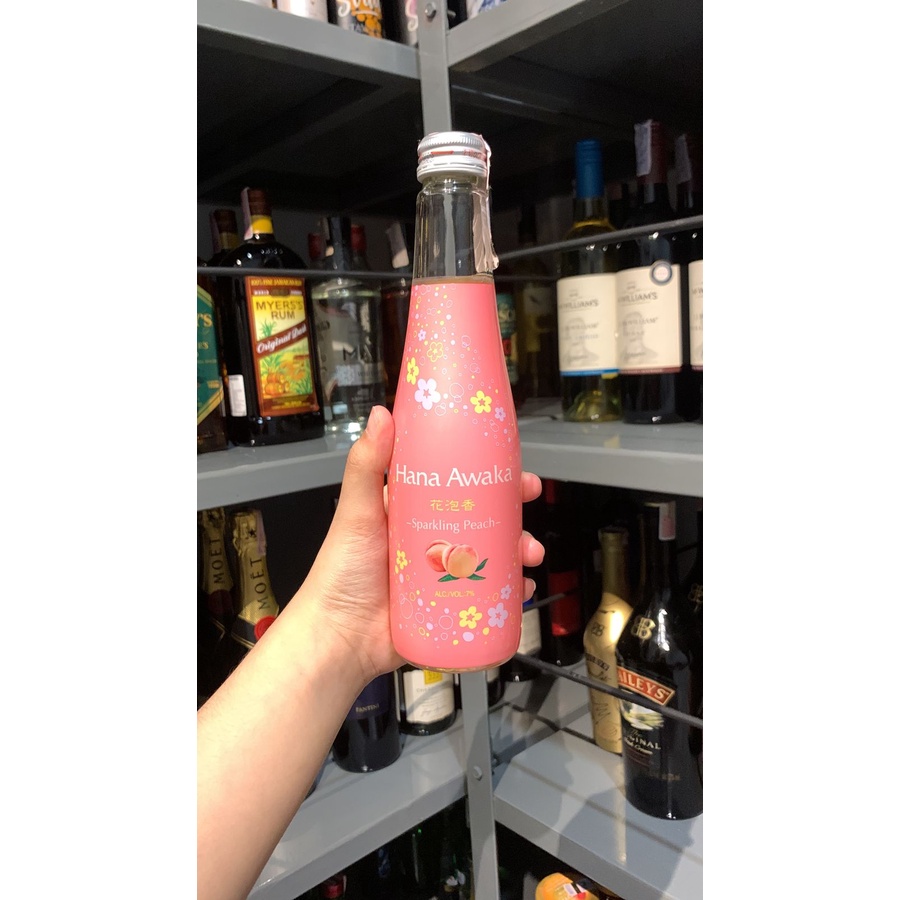 SPARKLING SAKE HANA AWAKA PEACH 250ML