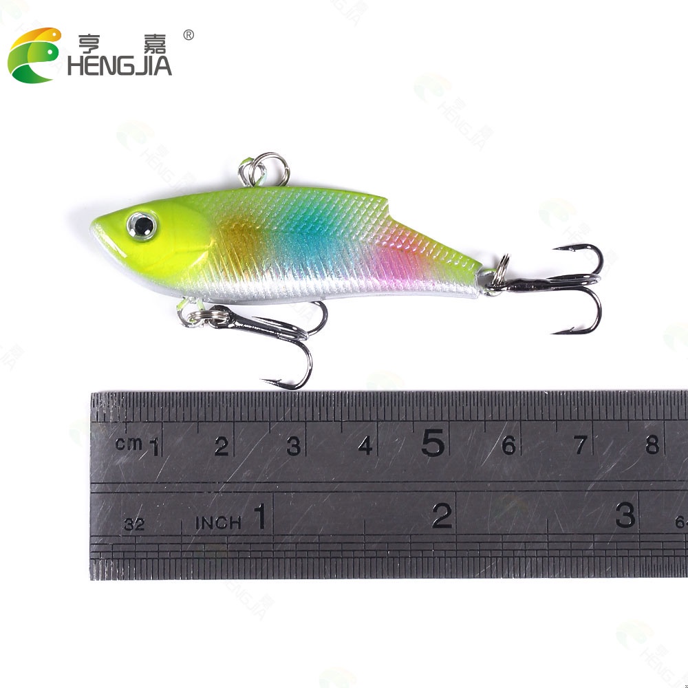 Hengjia 10 Pcs Umpan Pancing Hard Bait Bentuk Ikan Imitasi Dengan Mata 3d Ukuran 5.5cm / 10g