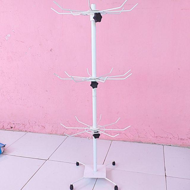 Rak Display Putar Matahari 3 Susun Besi Kuat Import