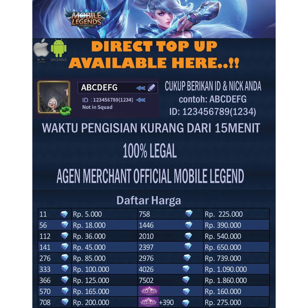 Starlight Member Mobile Legend Shopee Indonesia