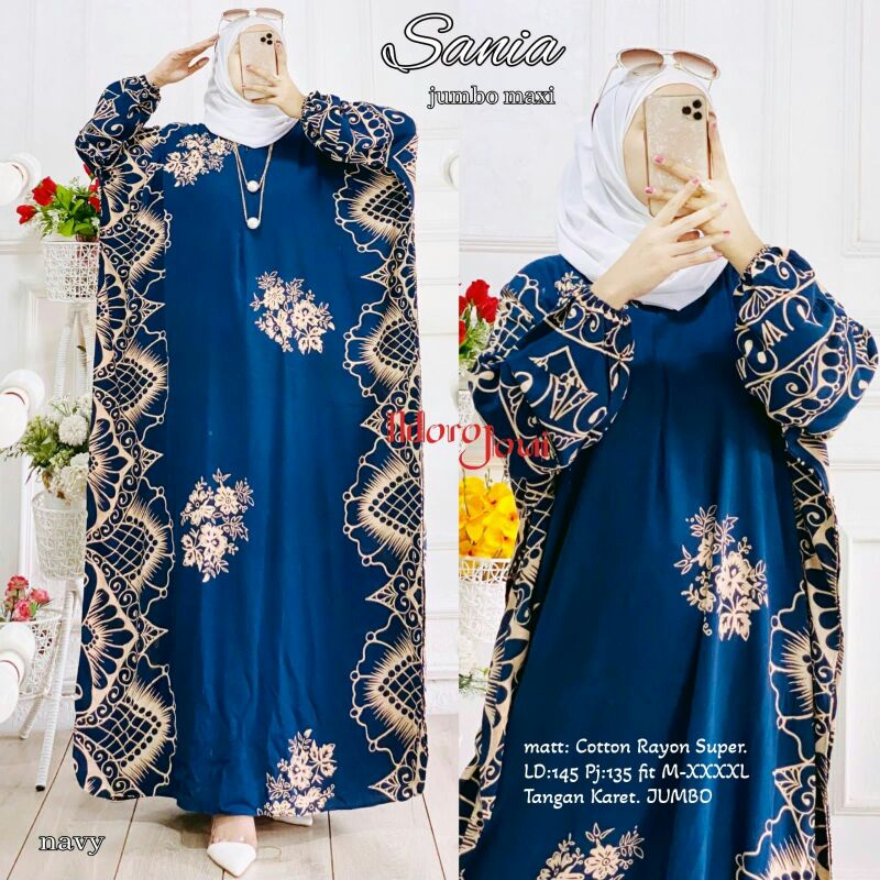 SANIA JUMBO MAXI BY NDOROJAWI||COTTON RAYON SUPER LD 145 PB 135 FIT XXXXL
