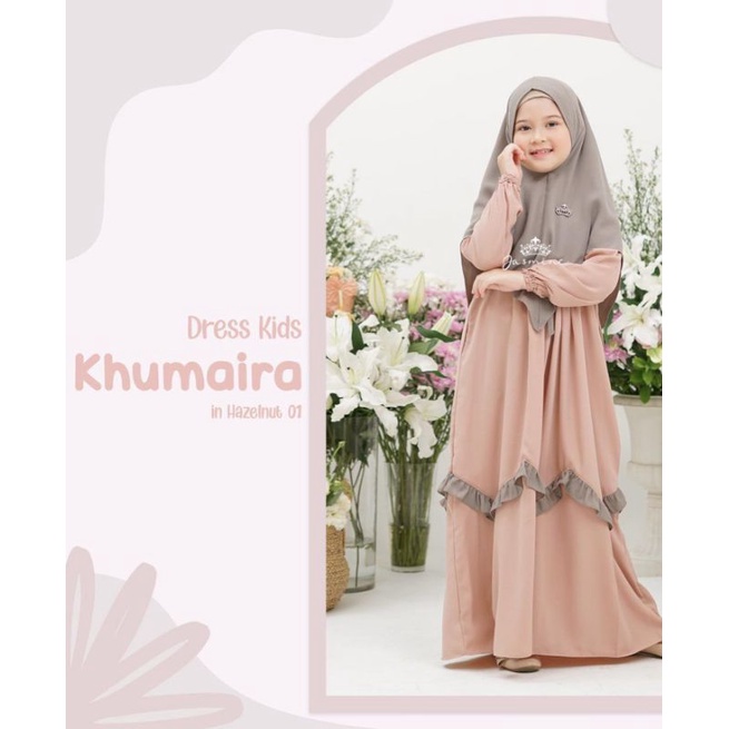 SYARI ANAK TERBARU 7-13/KHUMAIRA SYARI KIDS/GAMIS ANAK L XL/PAKAIAN MUSLIM ANAK/FAR MOSLEMSTORE