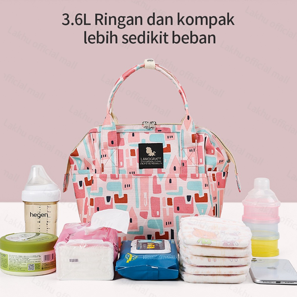 Lakhu tas air tas cooler tas botol susu bayi diaper cooler bag tas bayi multifungsi tahan air