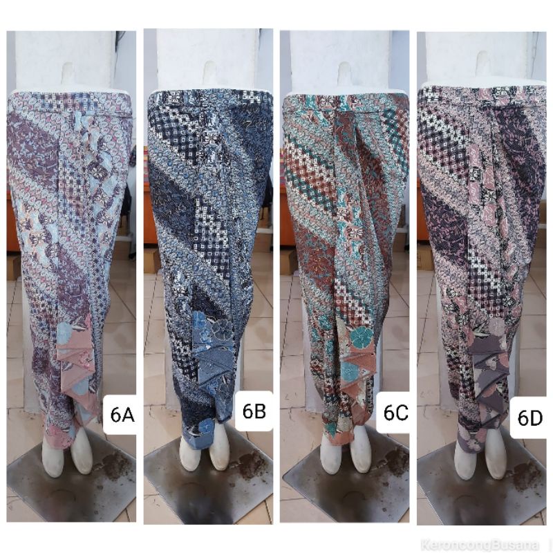 (2/3) Rok batik FOIL EMAS pinggang karet. Langsung pakai. Termurah produksi sendiri. KeroncongBusana-5