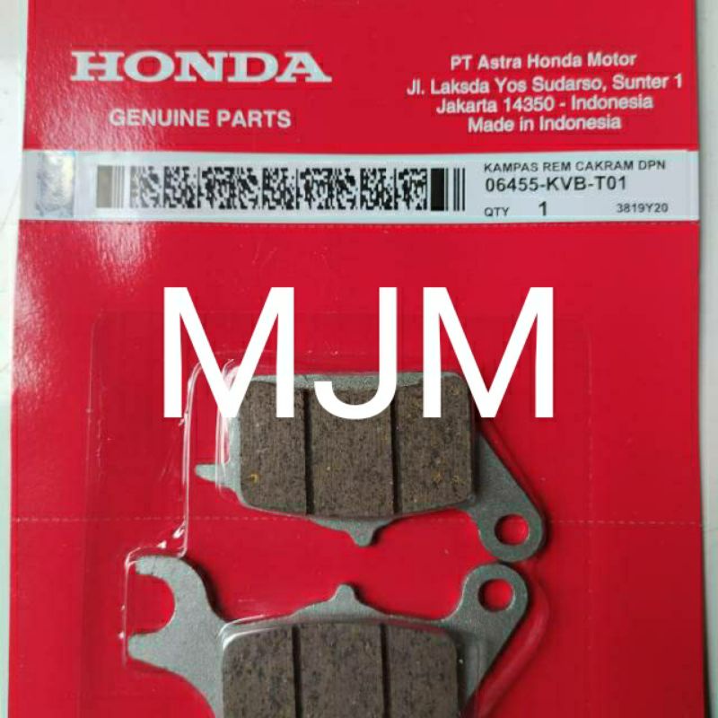 KAMPAS REM DEPAN/HONDA VARIO 110 TECNO KARBU/VARIO 110 KARBU/BEAT KARBU/SPACY KARBU/HONDA ORI