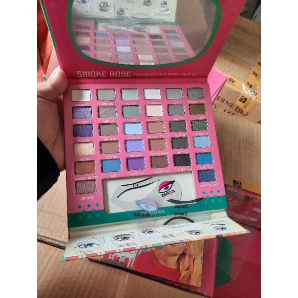 Eyeshadow Pallete Eyes Series BB Rose (32 Eyeshadow +2 cetakan Eyeshadow)