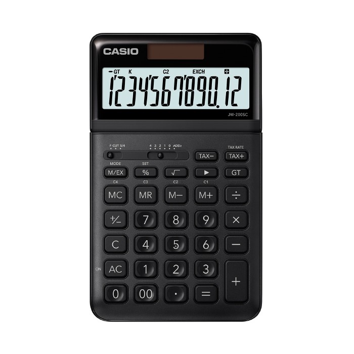 CASIO Colorful Calculator JW-200SC- Black