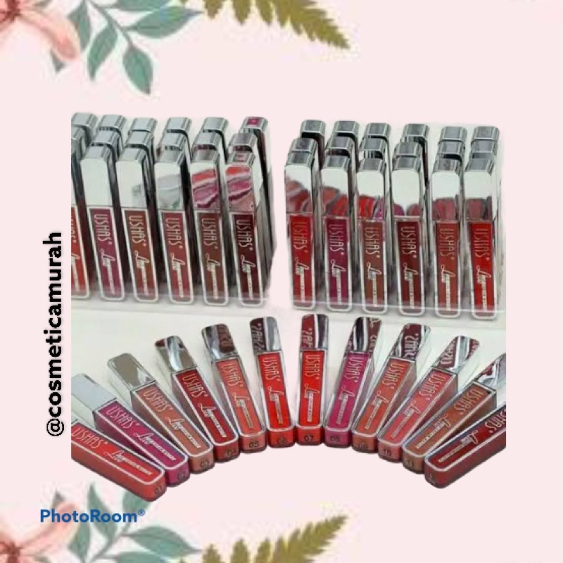 [ harga box isi 12 ] ushas lipmatte / ushas lipcream matta bpom / ushas lipgloss matte