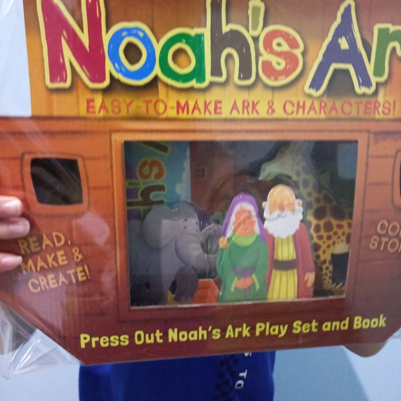Buku Cerita Anak Bible Story Noah 3 dimensi pop up figure Alkitab Dongeng Daniel Adam Hawa