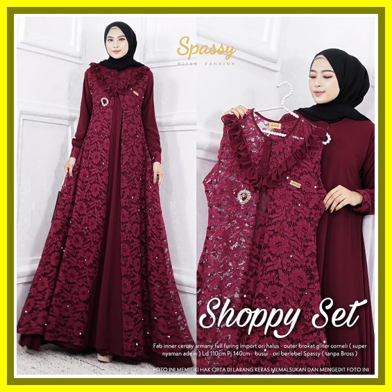 Baju Gamis Qaisha Dress Terbaru 2022 /Fashion Outfit Wanita Muslimah Terkini /Pakaian Wanita Muslima