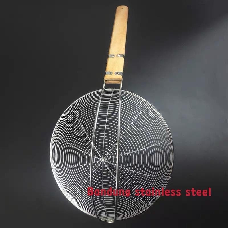 saringan mie saringan gorengan parabola stainless kayu serok 26cm