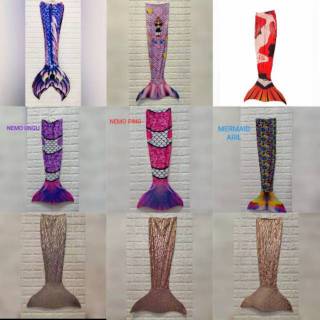 Kostum mermaid nemo ping nemo ungu aril ricis koi sisik Kostum mermaid nemo ping nemo ungu aril ricis koi sisik